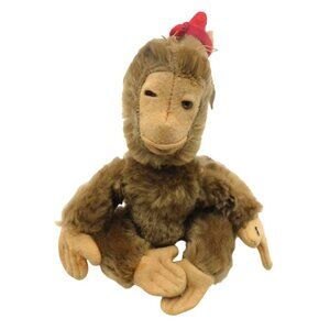 Vintage Character Novelty Mohair Chimp Monkey Plush Bendable Arms TLC